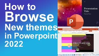 How to browse themes in PowerPoint  Apply New themes in PPT 2022 [upl. by Terrance931]