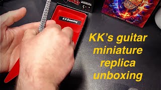 KK Downing’s guitar miniature replica unboxing [upl. by Tamiko]