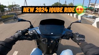 New 2024 Tvs Iqube Electric Ride⚡️ Better than OLA amp Aether 🤔 [upl. by Rolanda]