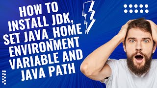 How to Install JDK Set JAVAHOME Environment Variable and JAVA Path On Windows 111087 [upl. by Winny]