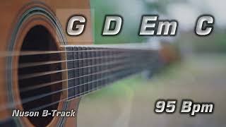 G Major 95 Bpm Acoustic Guitar Backing Track with Cajon [upl. by Gautea]