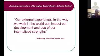 NCORE Webinar Series  September 2018  The Intersection of Strengths and Social Identity [upl. by Sehcaep]