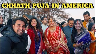 Chhath Puja in America  New Jersey  What is Chath Puja  Bjana USA  Indians In Edison [upl. by Einnal21]