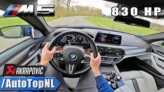 830HP BMW M5 F90 Aulitzky AKRAPOVIC LOUD POV Test Drive by AutoTopNL [upl. by Laram499]