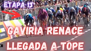 RESUMEN ETAPA 13 GIRO DE ITALIA 2024GAVIRIA MUY CERCA [upl. by Ellimaj]