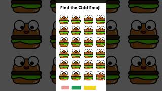 FIND THE ODD ONE  BURGER 🍔 CHALLENGE  ANIMATION burger emoji brainteaser wordshake [upl. by Borchert]