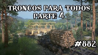 Troncos para todos parte 4  SnowRunner T1 882 [upl. by Sungam]