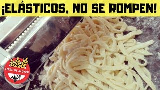 FIDEOS CASEROS SIN GLUTEN 🙌 Tallarines SIN TACC para celíacos [upl. by Atikin]