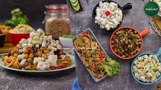 Salad Bar Recipes Restaurant Style by SooperChef  4 Salad Recipes Ramzan Special Recipes [upl. by Enneles]