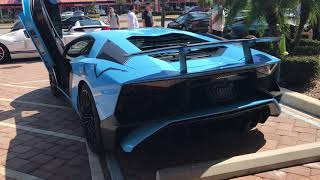 Straight Pipe Lamborghini Aventador SV REVS FLY BY [upl. by Akirahc]