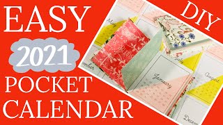 AMAZING LITTLE POCKET CALENDAR Super Easy 3x4 Pocket Calendar For 2021GREAT LITTLE PROJECT [upl. by Teryl]