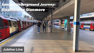 Full Journey on the Jubilee Line Stratford to Stanmore Station londonunderground [upl. by Gusella685]