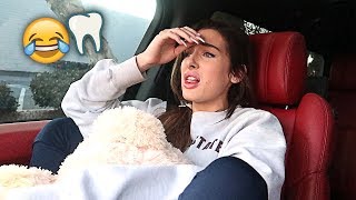 SHE GOT HER WISDOM TEETH PULLED OUT FUNNY SURGERY AFTERMATH  FaZe Rug [upl. by Puri]