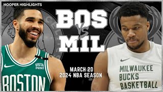 Milwaukee Bucks vs Boston Celtics Full Game Highlights  Mar 20  2024 NBA Season [upl. by Eppesuig]