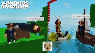 PELEA DE BARCOS MOMENTOS DIVERTIDOS ROBLOX PILFERING PIRATES [upl. by Smalley503]