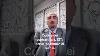 Codice dei contratti art 131 servizi sostitutivi di mensa [upl. by Had]