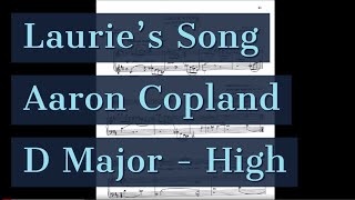 Lauries Song Piano Accompaniment The Tender Land Copland Karaoke High Key [upl. by Hewe]