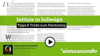 InDesign – Initiale von Texten optisch ausrichten [upl. by Adnaerb844]