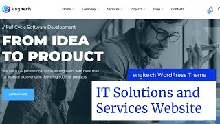 IT Solutions amp Services Professional Website  Engitech WordPress Theme  Modern IT Company Website [upl. by Hurwitz]