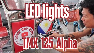 TMX 125 ALPHA LIGHTS CHANGED TO LED  MADALI LANG [upl. by Schilt]