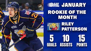 Colts Riley Patterson named Januarys OHL Rookie of the Month [upl. by Marie550]