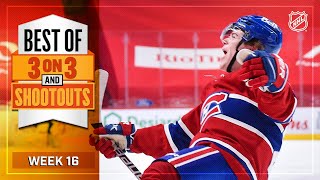 Best 3on3 Overtime and Shootout Moments from Week 16  NHL [upl. by Frierson]