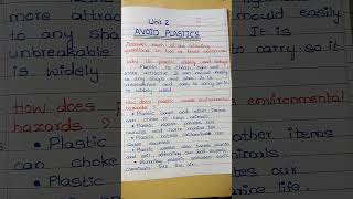 Avoid Plastic 7th class English englishwords [upl. by Pinelli]