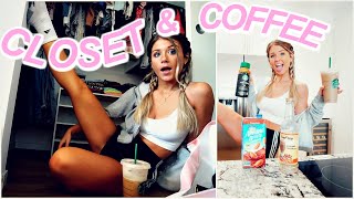 INSANE CLOSET CLEANOUT  my AT HOME Coffee Recipe  Karissa Nichole [upl. by Nicolina6]