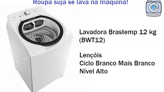 Lavadora Brastemp 12 kg BWT12  LençóisBranco Mais Branco [upl. by Ayardna]