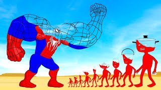 Evolution Of SPIDERMAN Vs Evolution Of MONSTER RADIATION  Returning From The Dead SECRET  FUNNY [upl. by Grodin]