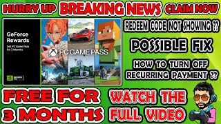 XBOX GAME PASS REDEEM CODE NOT SHOWING  HOW TO FIX  FREE POSSIBLE SOLUTION  GAMING NEWS RDCOYT​ [upl. by Nuahs570]