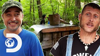 Josh Owens Calls In Liquor Expert Tickle To Help Finish His Underground Still  Moonshiners [upl. by Ttennaj]