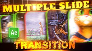 MULTIPLE SLIDE TRANSITION AFTER EFFECTS TUTORIAL aftereffectstutorial [upl. by Llereg966]