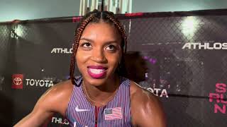 Nia Akins Explains Leaving Brooks Beasts And Moving To Philadelphia After Athlos NYC 800m [upl. by Drandell]