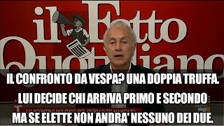 Par condicio Travaglio distrugge Vespa Non lo decide lui chi è il capo dellopposizione [upl. by Nygem]