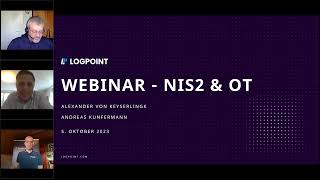 mod Webinar NIS2 und OT Sicherheit mit Logpoint [upl. by Aloz]