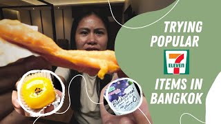 Trying Popular 7Eleven Items in Bangkok Thailand [upl. by Haimerej]