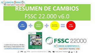 FSSC 22000 Versión 60 Resumen de Cambios [upl. by Zigmund]