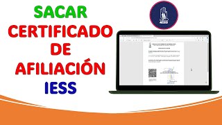 Así puedes sacar el certificado de afiliación al Instituto Ecuatoriano de Seguridad Social IESS [upl. by Stubstad101]