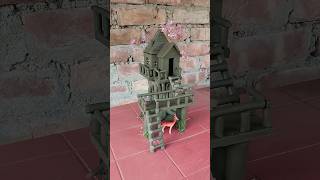 Amazing tree house making with clay 🏡  clayhouse treehouse craft [upl. by Ellison890]