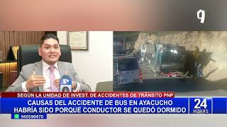 Accidente en Ayacucho chofer de bus en el que murieron 17 personas se habría quedado dormido [upl. by Esinehc194]