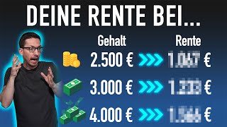 Diese RENTE bekommst DU bei 2500€3000€4000€ Gehalt 😳 NEUE Zahlen 2024 Rente [upl. by Annavaj727]