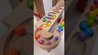 marble Run Race ASMR 161 Wooden Wave Course Colorful Marbles marblerun marblerunrace asmr [upl. by Askwith]