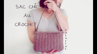 Sac à main chic au crochet  tutoriel [upl. by Kimberley]