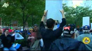 Raw Video Military Veterans Join NYC Protests [upl. by Akimehs]