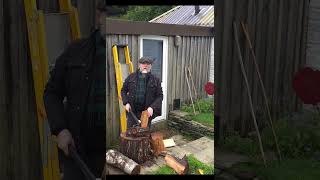 MAN WITH AXE LOSES THE PLOT 🤣 funny thescottishisle Scotland HIghlands islandlife trump [upl. by Ahsenahs]