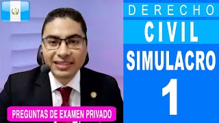 PRIMER Simulacro de Examen Privado  Derecho Civil  Preguntas del Examen Técnico Profesional [upl. by Notlad306]