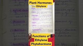 ETHYLENE PLANT HORMONE• FUNCTIONS OF ETHYLENE csirnet plantphysiology bsc msc biology botany [upl. by Erdied]