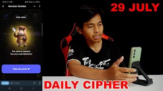 Hamster Kombat Daily Cipher Today 29 July [upl. by Andromache264]