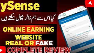 ySense Earn Money Withdrawal Jazz Cash and Easy Paisa  Real or Fake Website Audio ySense [upl. by Yvad]